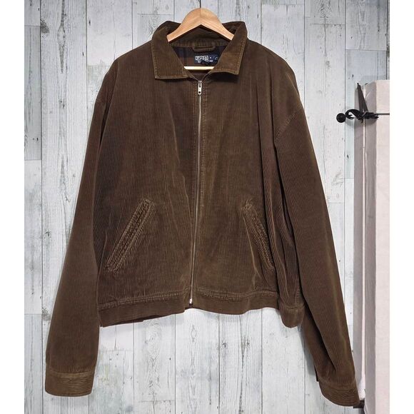 VTG 90s Polo Ralph Lauren Corduroy Bomber Jacket Sz. XXL